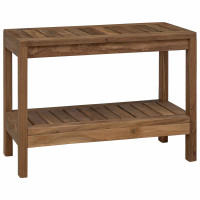 Produktbild för Badrums sidobord Naturlig 60 x 30 x 45 cm Massivt teakträ