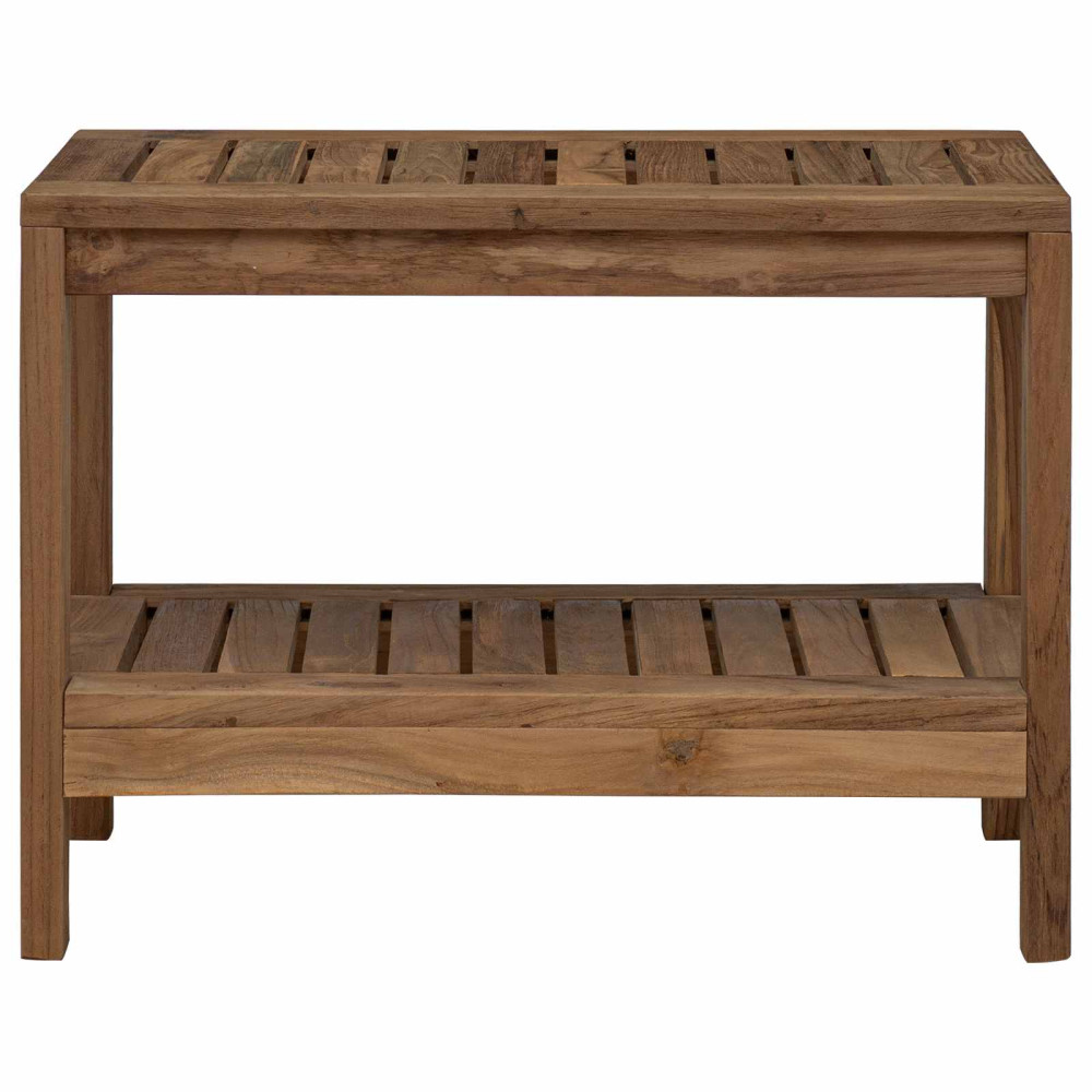 Produktbild för Badrums sidobord Naturlig 60 x 30 x 45 cm Massivt teakträ
