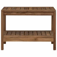 Produktbild för Badrums sidobord Naturlig 60 x 30 x 45 cm Massivt teakträ