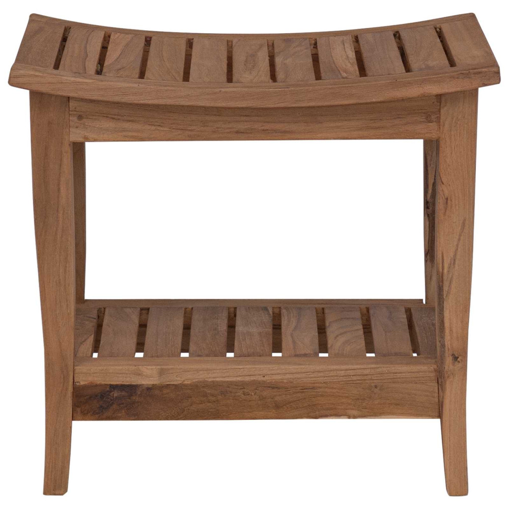 Produktbild för Badrum Sidobord Naturlig 50 x 35 x 45 cm Massivt teakträ