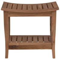 Produktbild för Badrum Sidobord Naturlig 50 x 35 x 45 cm Massivt teakträ