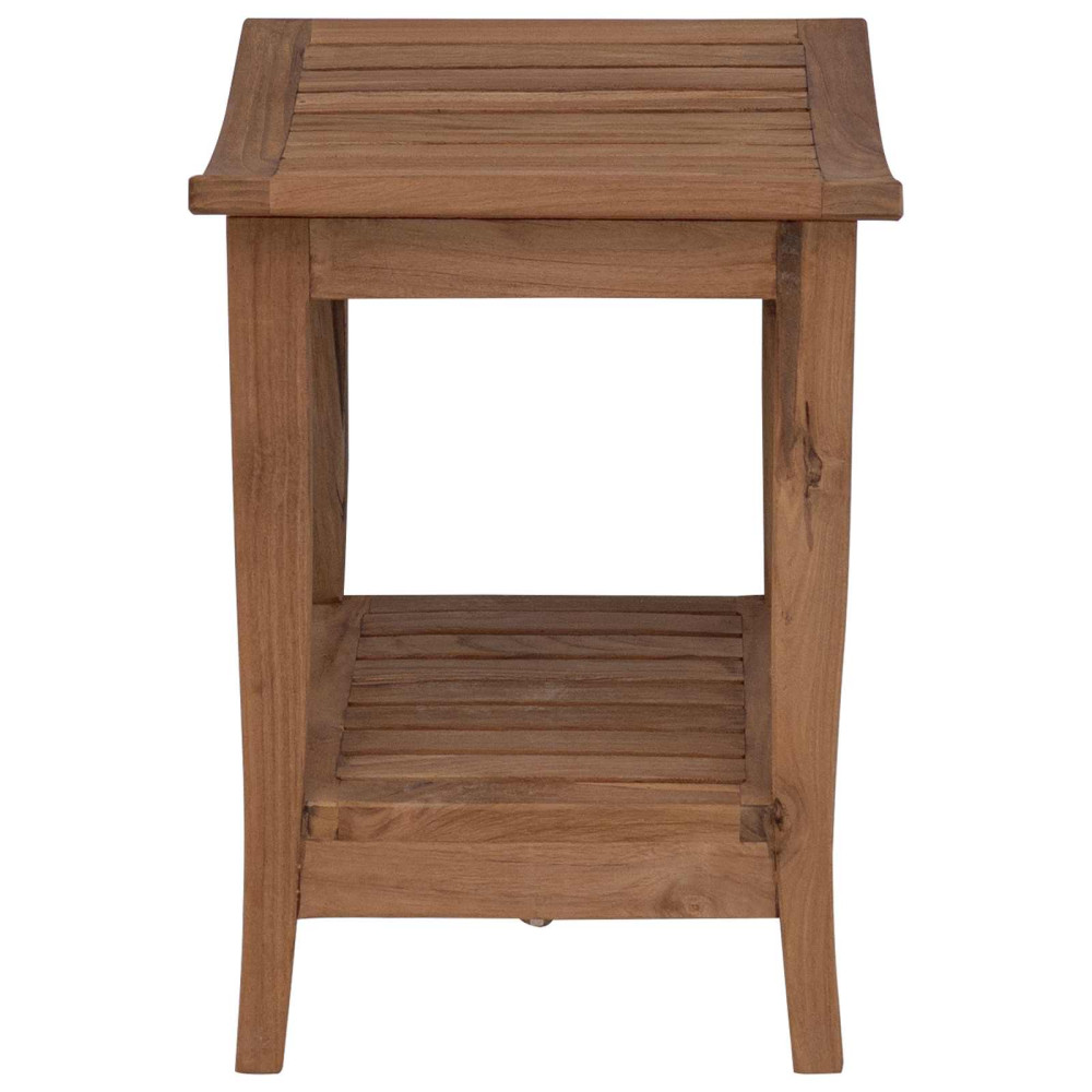 Produktbild för Badrum Sidobord Naturlig 50 x 35 x 45 cm Massivt teakträ
