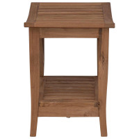 Produktbild för Badrum Sidobord Naturlig 50 x 35 x 45 cm Massivt teakträ