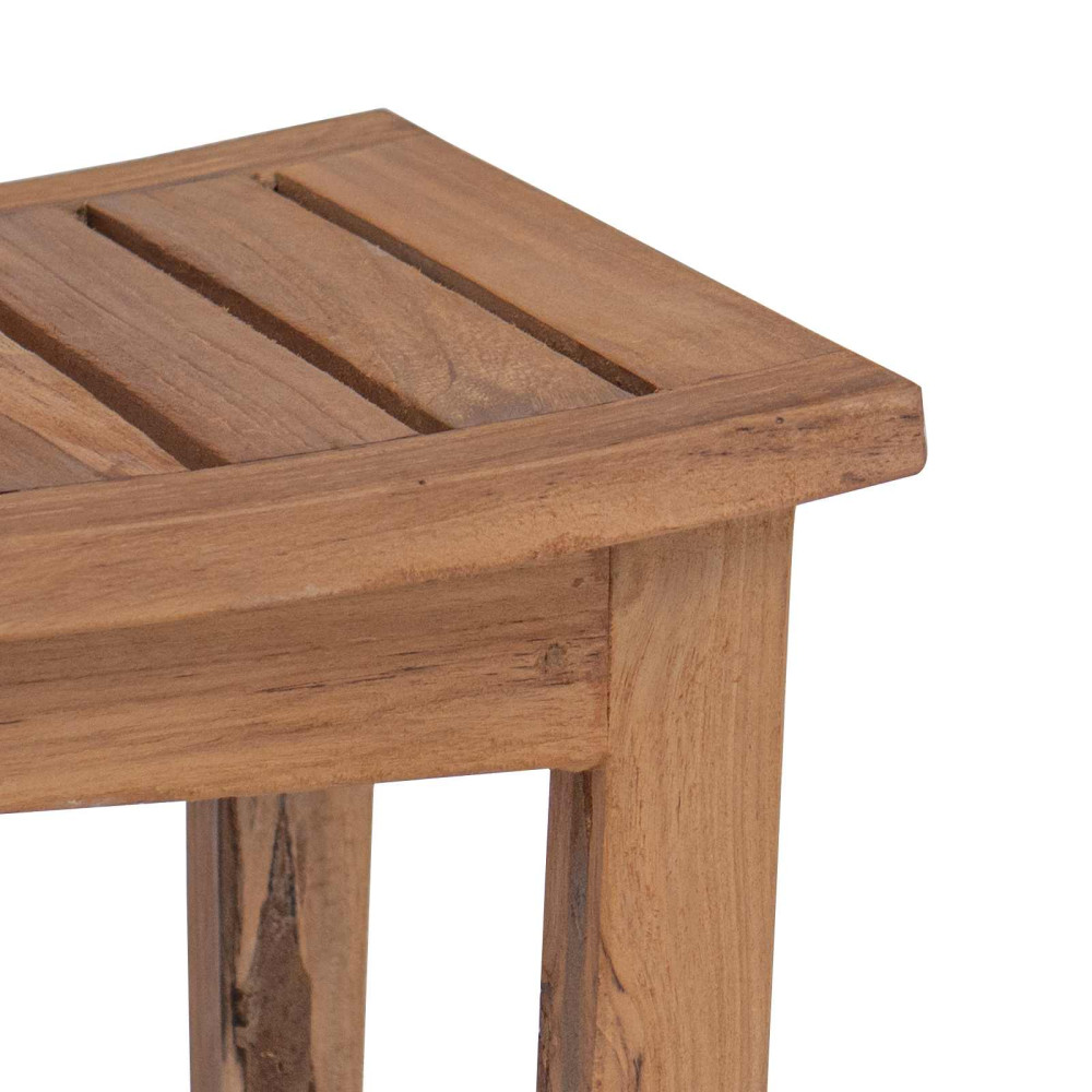 Produktbild för Badrum Sidobord Naturlig 50 x 35 x 45 cm Massivt teakträ