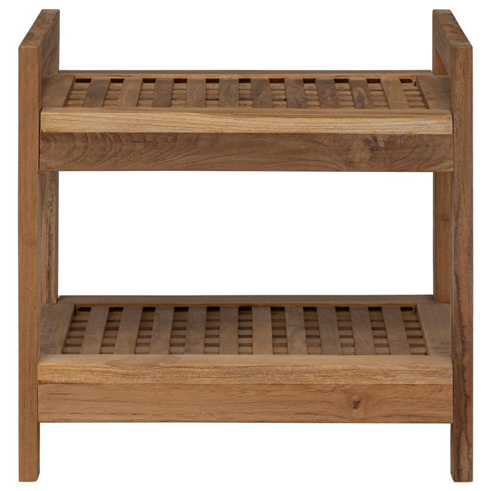Produktbild för Badrumshylla Naturlig 45 x 30 x 45 cm Massivt teakträ