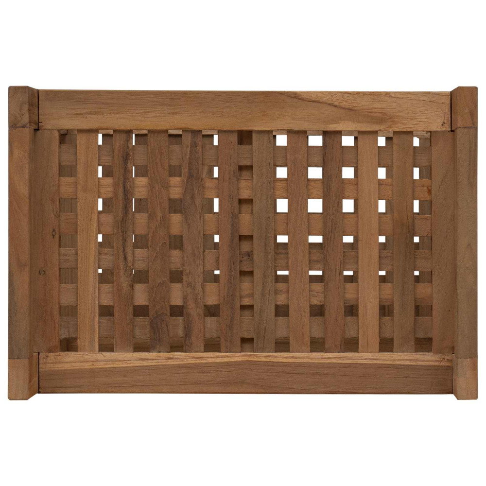 Produktbild för Badrumshylla Naturlig 45 x 30 x 45 cm Massivt teakträ