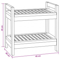 Produktbild för Badrumshylla Naturlig 45 x 30 x 45 cm Massivt teakträ