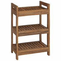 Produktbild för Badrumshylla Naturlig 45 x 30 x 71 cm Massivt teakträ