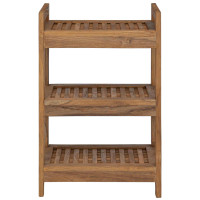 Produktbild för Badrumshylla Naturlig 45 x 30 x 71 cm Massivt teakträ