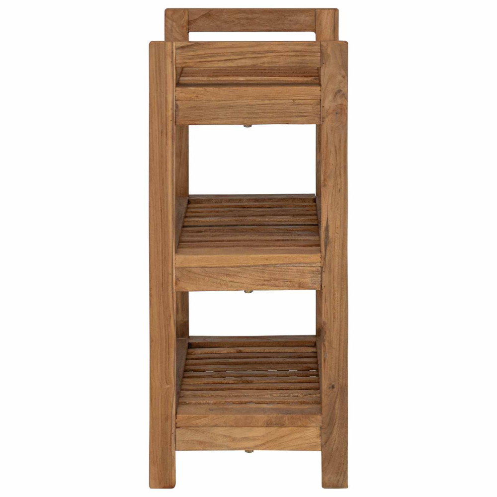 Produktbild för Badrumshylla Naturlig 45 x 30 x 71 cm Massivt teakträ