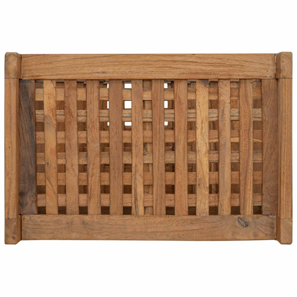 Produktbild för Badrumshylla Naturlig 45 x 30 x 71 cm Massivt teakträ