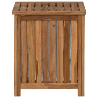 Produktbild för Tvättkorg Naturlig 50 x 35 x 60 cm Massivt teakträ