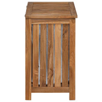 Produktbild för Tvättkorg Naturlig 50 x 35 x 60 cm Massivt teakträ