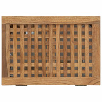 Produktbild för Tvättkorg Naturlig 50 x 35 x 60 cm Massivt teakträ
