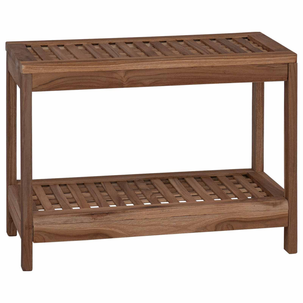 Produktbild för Badrum Sidobord Naturlig 60 x 30 x 45 cm Massivt teakträ