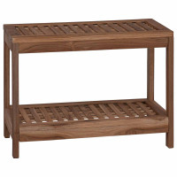 Produktbild för Badrum Sidobord Naturlig 60 x 30 x 45 cm Massivt teakträ