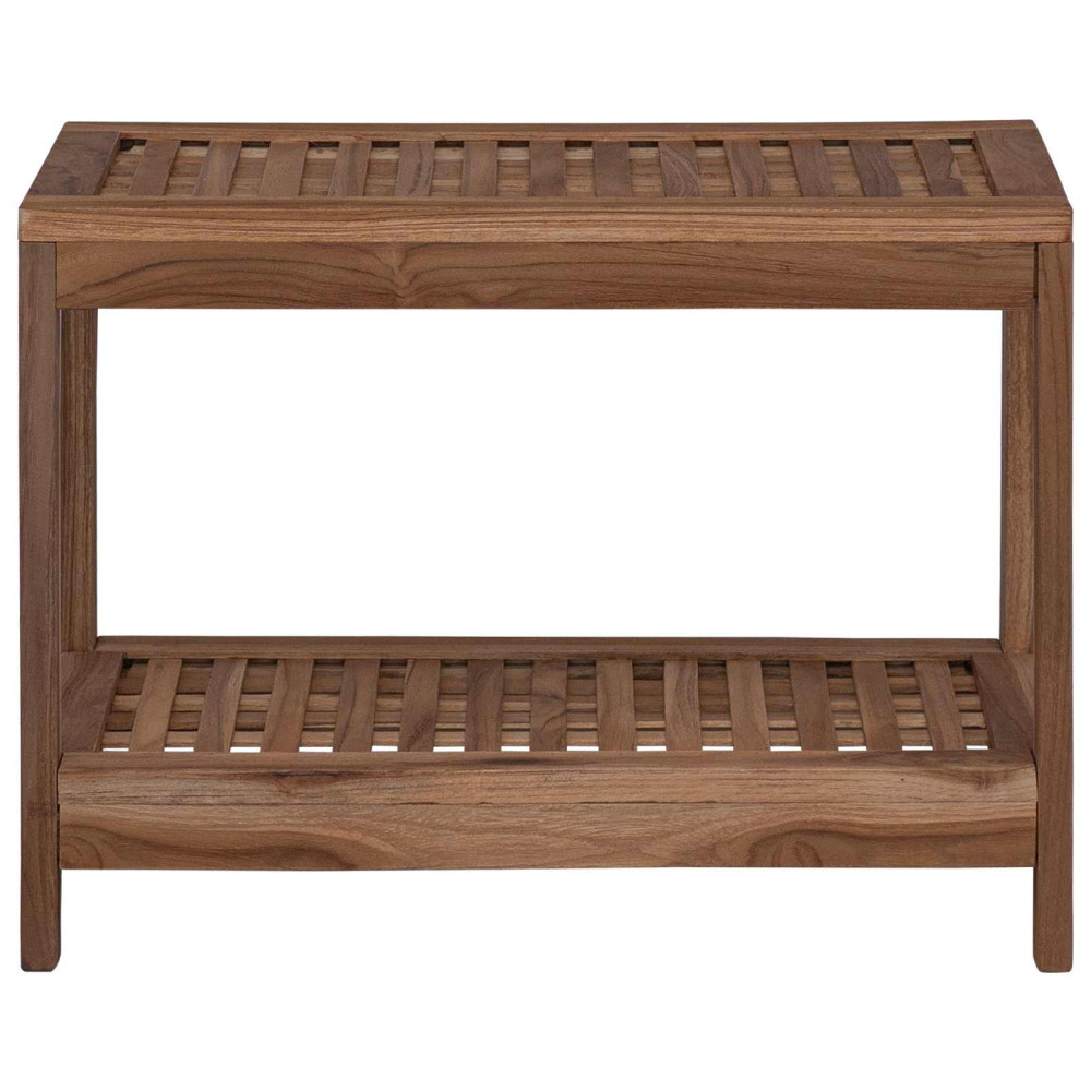 Produktbild för Badrum Sidobord Naturlig 60 x 30 x 45 cm Massivt teakträ