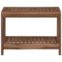 Produktbild för Badrum Sidobord Naturlig 60 x 30 x 45 cm Massivt teakträ