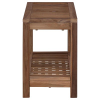 Produktbild för Badrum Sidobord Naturlig 60 x 30 x 45 cm Massivt teakträ