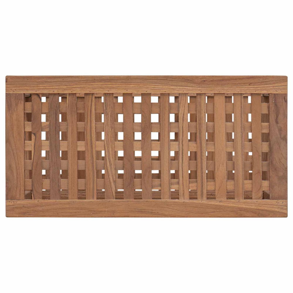 Produktbild för Badrum Sidobord Naturlig 60 x 30 x 45 cm Massivt teakträ