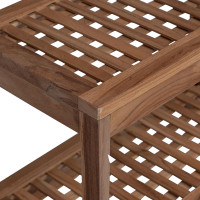 Produktbild för Badrum Sidobord Naturlig 60 x 30 x 45 cm Massivt teakträ