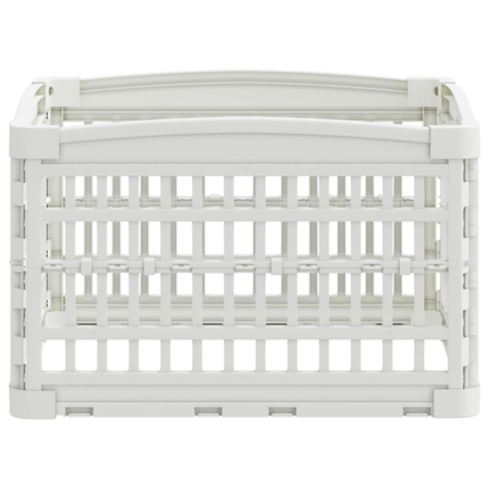 Produktbild för 4-delad Hundlekhage 60 x 60 x 38 cm Plast Vit Hopfällbar