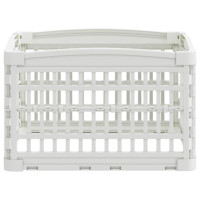 Produktbild för 4-delad Hundlekhage 60 x 60 x 38 cm Plast Vit Hopfällbar