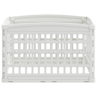 Produktbild för 4-delad Hundlekhage 88 x 88 x 56 cm Plast Vit Hopfällbar