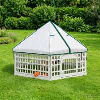 Produktbild för 6-panelers hundhagen 177,5 x 154,5 x 112 cm Plast Vit