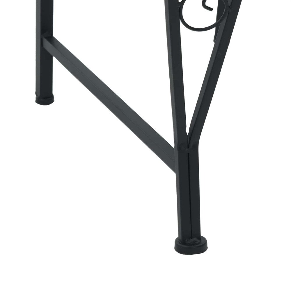 Produktbild för Trädbänk 4-Antal sittplatser 160 x 80 x 89 cm Stål Svart