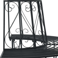 Produktbild för Trädbänk 4-Antal sittplatser 160 x 80 x 89 cm Stål Svart
