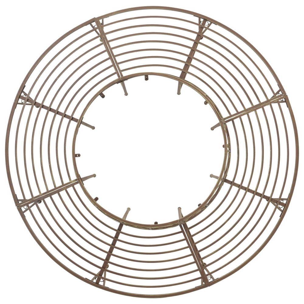 Produktbild för Trädbänk 8-Antal sittplatser Ø 160 x 89 cm Stål Antik Brun Rund