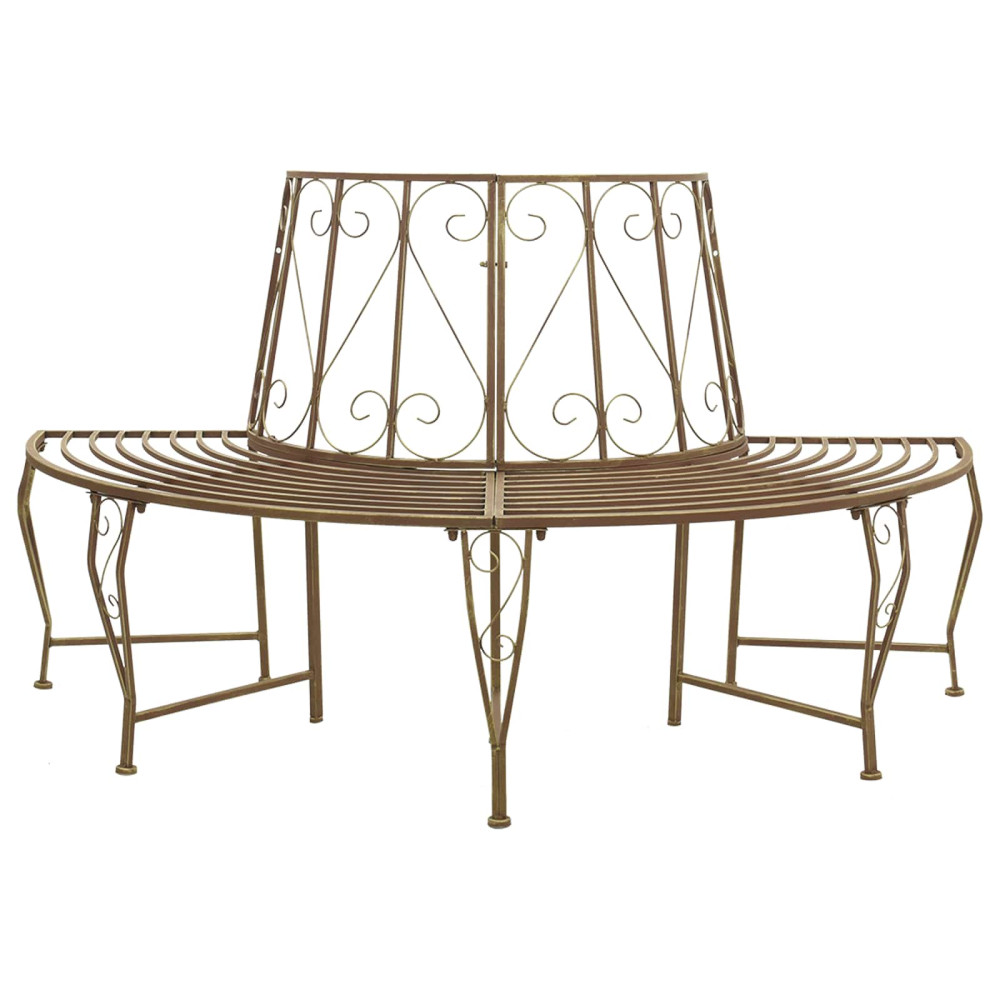 Produktbild för Trädbänk 4-Antal sittplatser 160 x 80 x 89 cm Stål Antikbrun