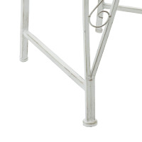Produktbild för Trädbänk 8-Antal sittplatser Ø 160 x 89 cm Stål Antik vit Rund