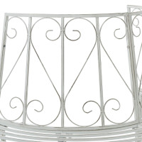 Produktbild för Trädbänk 4-Antal sittplatser 160 x 80 x 89 cm Stål Antik vit