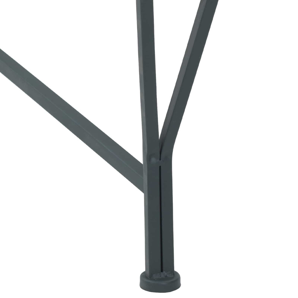 Produktbild för Trädbänk 8-Antal sittplatser Ø 160 x 44 cm Stål Silvergrå Rund
