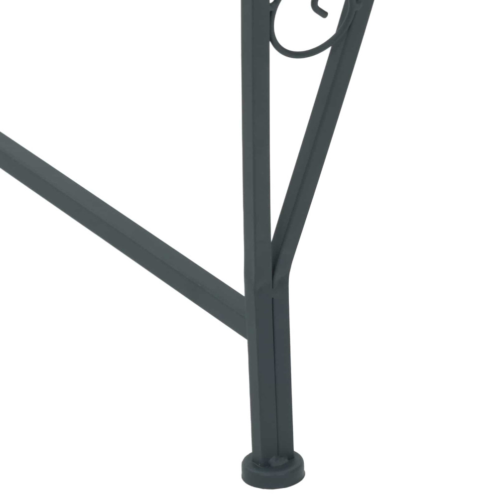 Produktbild för Trädbänk 4-Antal sittplatser 160 x 80 x 44 cm Stål Silvergrå