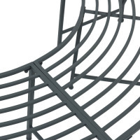 Produktbild för Trädbänk 4-Antal sittplatser 160 x 80 x 44 cm Stål Silvergrå
