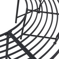 Produktbild för Trädbänk 4-Antal sittplatser 160 x 80 x 44 cm Stål Svart