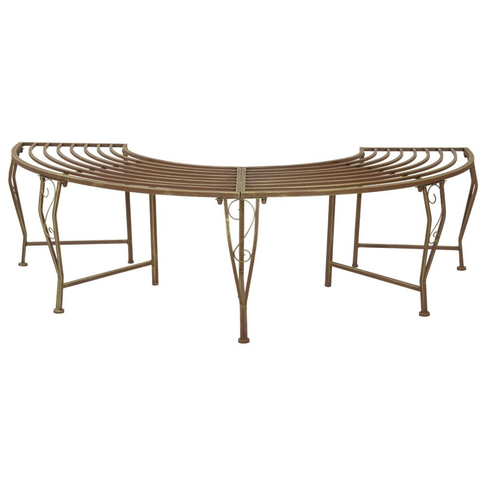 Produktbild för Trädbänk 4-Antal sittplatser 160 x 80 x 44 cm Stål Antik Brun