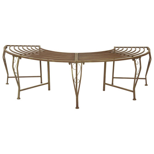 vidaXL Trädbänk 4-Antal sittplatser 160 x 80 x 44 cm Stål Antik Brun