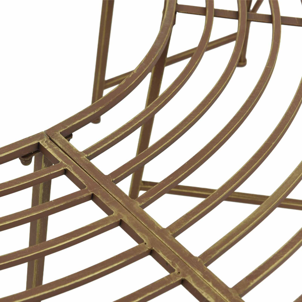 Produktbild för Trädbänk 4-Antal sittplatser 160 x 80 x 44 cm Stål Antik Brun