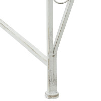 Produktbild för Trädbänk 8-Antal sittplatser Ø 160 x 44 cm Stål Antik vit Rund