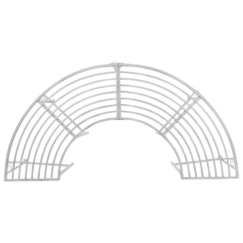 Produktbild för Trädbänk 4-Antal sittplatser 160 x 80 x 44 cm Stål Antik vit