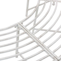 Produktbild för Trädbänk 4-Antal sittplatser 160 x 80 x 44 cm Stål Antik vit