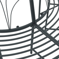 Produktbild för Trädbänk 4-Antal sittplatser 160 x 80 x 89 cm Stål Silvergrå