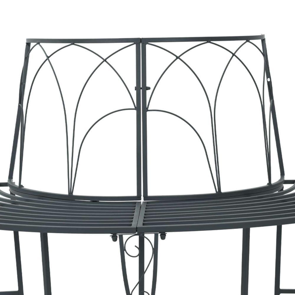 Produktbild för Trädbänk 4-Antal sittplatser 160 x 80 x 89 cm Stål Silvergrå