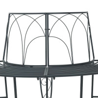 Produktbild för Trädbänk 4-Antal sittplatser 160 x 80 x 89 cm Stål Silvergrå