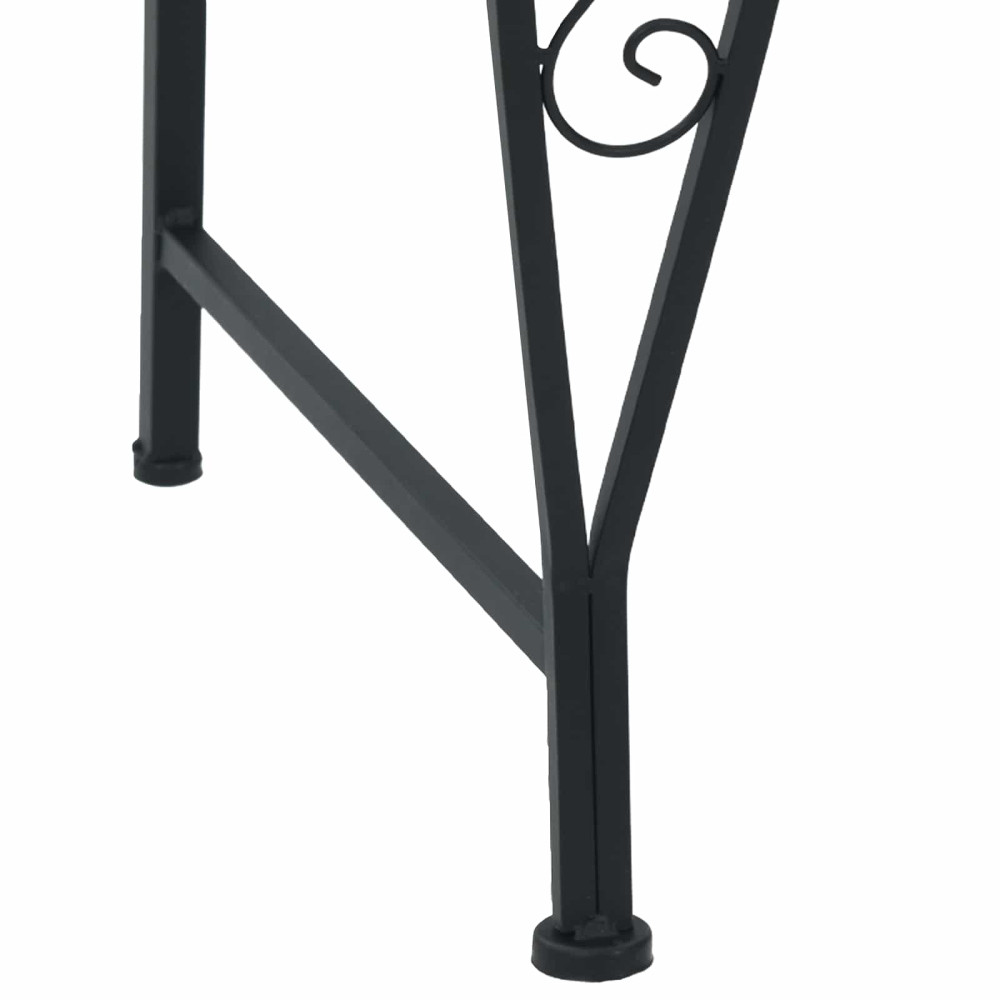 Produktbild för Trädbänk 8-Antal sittplatser Ø 160 x 89 cm Stål Svart Rund