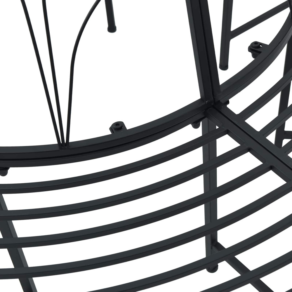 Produktbild för Trädbänk 8-Antal sittplatser Ø 160 x 89 cm Stål Svart Rund